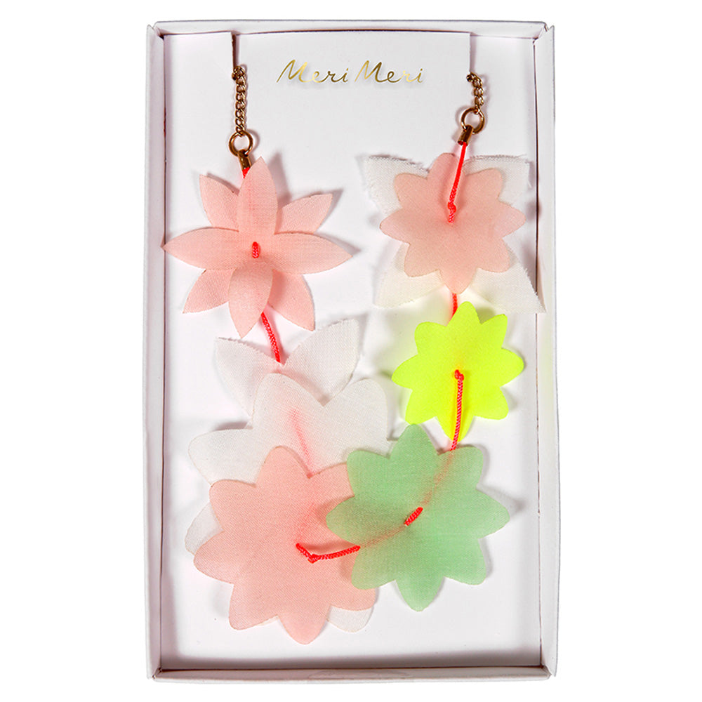 Fabric Floral Lei Neclace