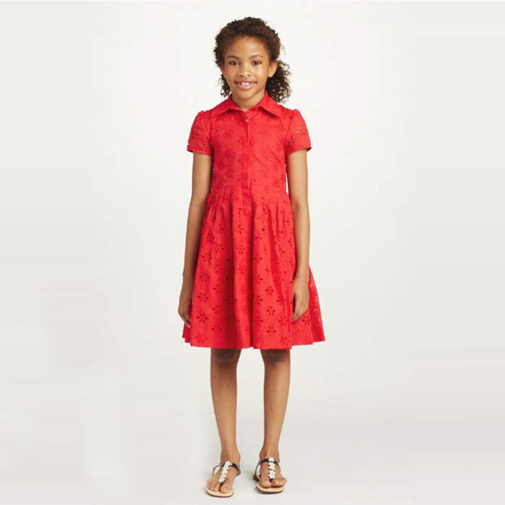 Cotton Eyelet Dress - Oscar De La Renta