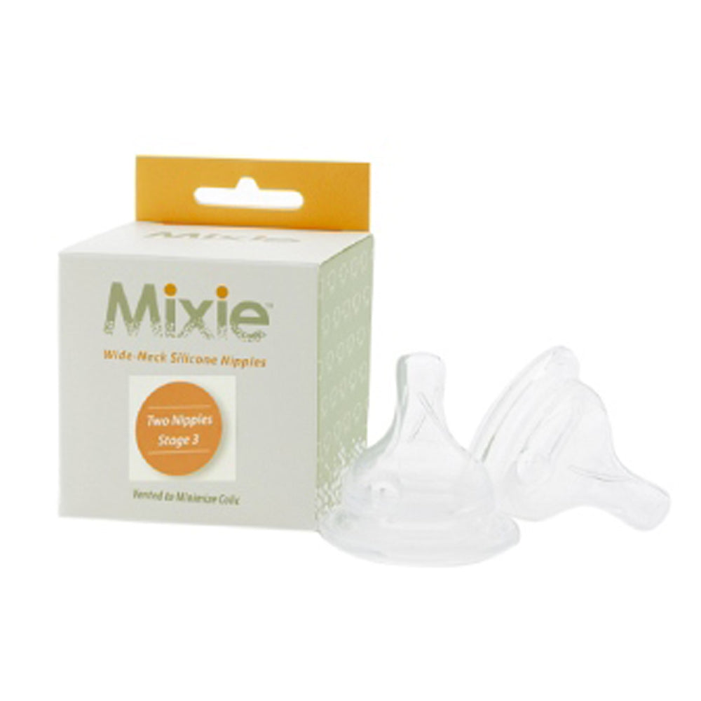Mixie Baby Nipple 2pk Stage 3