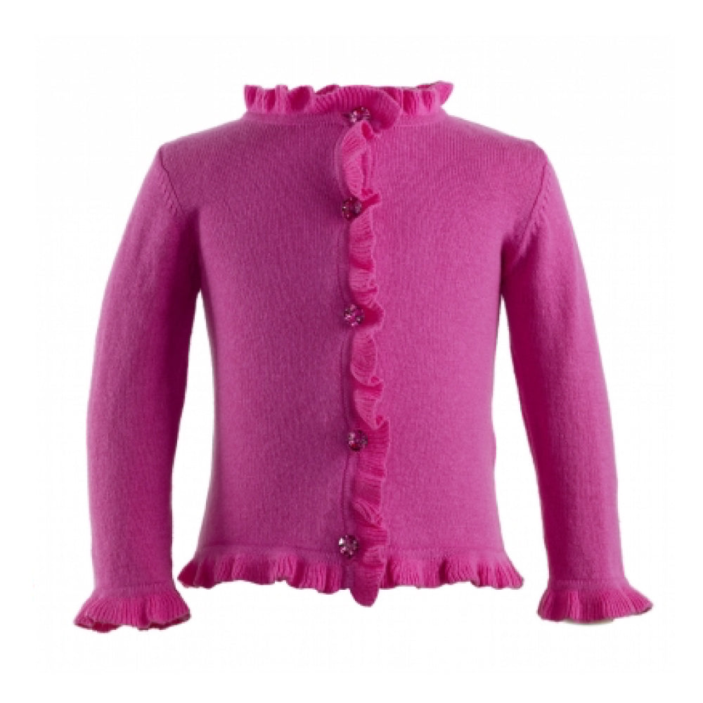Baby Girls Frill Plain Cardigan