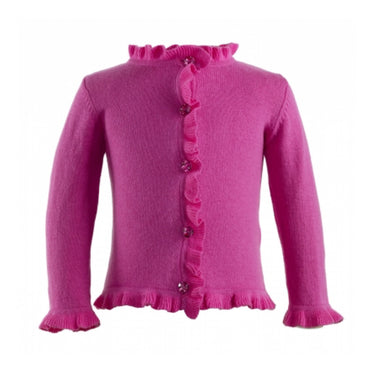 Baby Girls Frill Plain Cardigan
