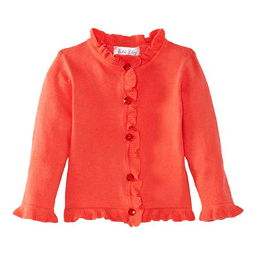 Baby Girls Frill Plain Cardigan