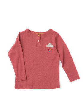 Sunset Pink Pointelle T-shirt